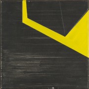 11 - 2023 - toile 452 - noir, jaune, polyèdre de Dürer, 3 