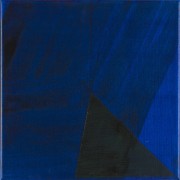 28 - 2023 - toile 481 - bleu, noir, triangle 