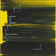 09 - 2023 - toile 474 - noir, jaune, croquis 
