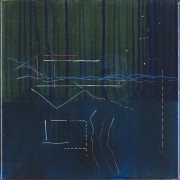17 - 2023 - toile 445 - noir, vert, bleu - atelier et horizon 